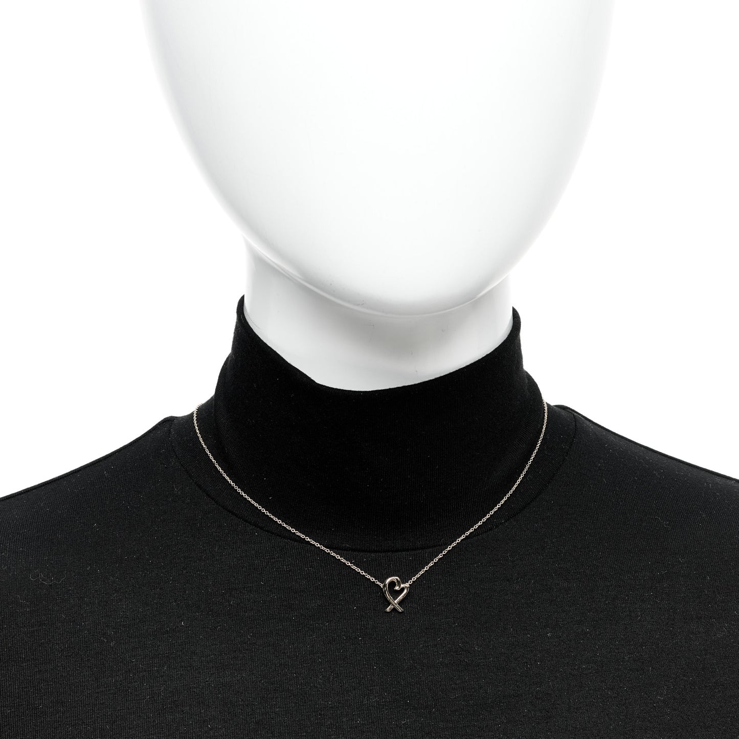 18K Yellow Gold Mini Paloma Picasso Loving Heart Pendant Necklace