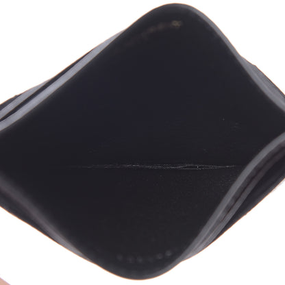 Saint Laurent Grain De Poudre Matelasse Chevron Monogram Credit Card Case Black 5 of 8
