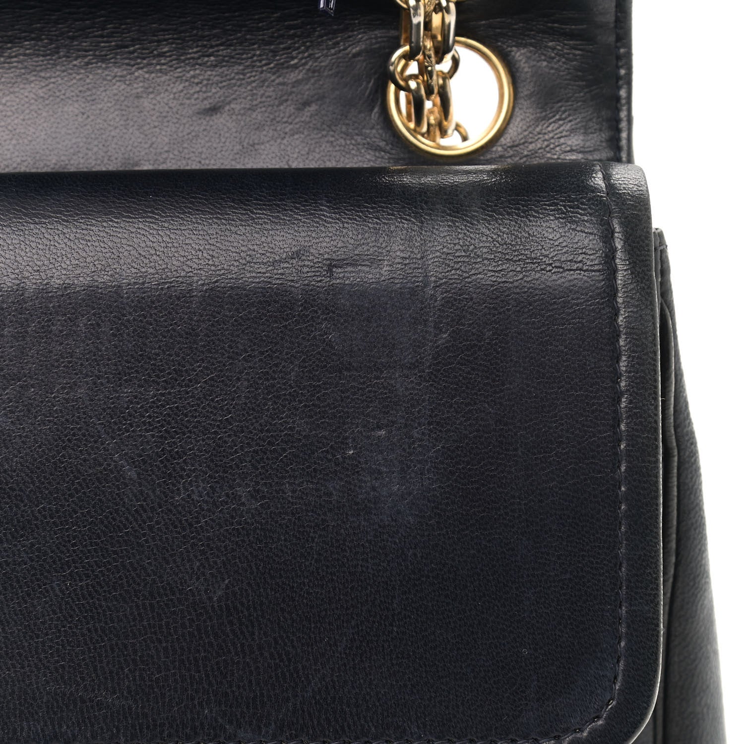 Chanel Lambskin Quilted Medium Double Flap Bijoux Chain Navy 11 of 11