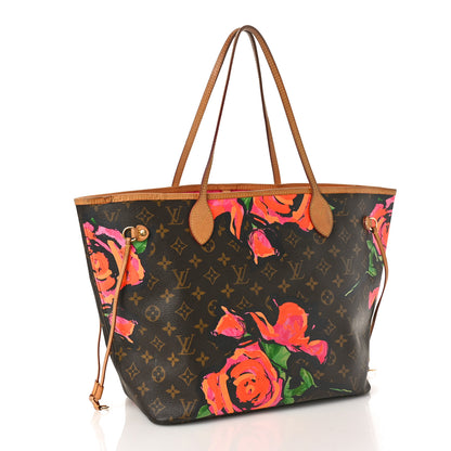 Louis Vuitton Monogram Roses Neverfull MM 2 of 8