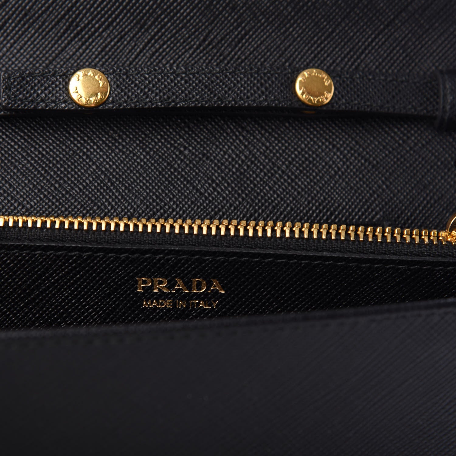 Prada Saffiano Lux Chain Wallet Black 6 of 8