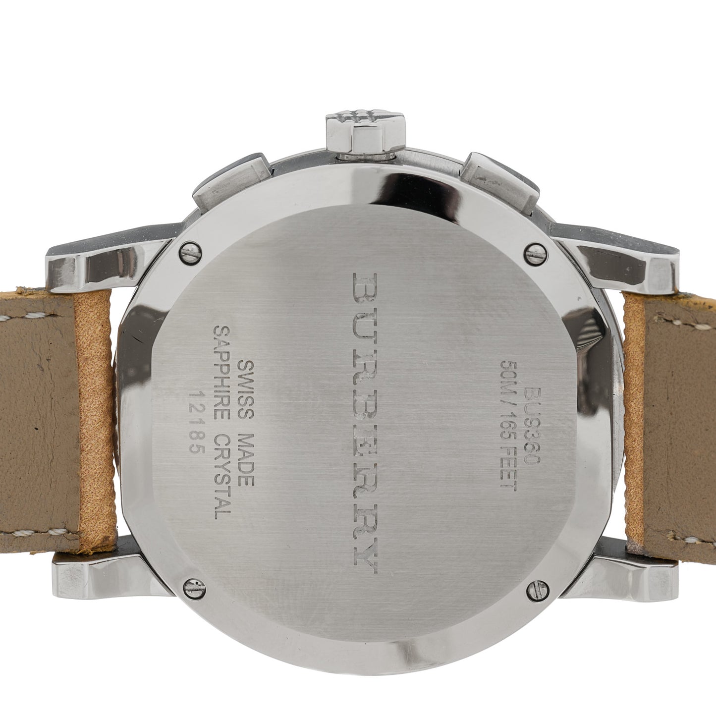 Stainless Steel Calfskin 43mm Haymarket Chronograph Quartz Watch BU9360