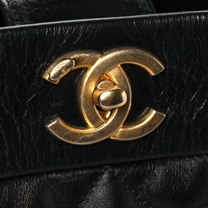 Chanel Calfskin Quilted Medium Soft Elegance Tote Black 7 of 7