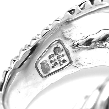 David Yurman Sterling Silver Diamond Prasiolite 14mm Albion Ring 54 6.75 4 of 4