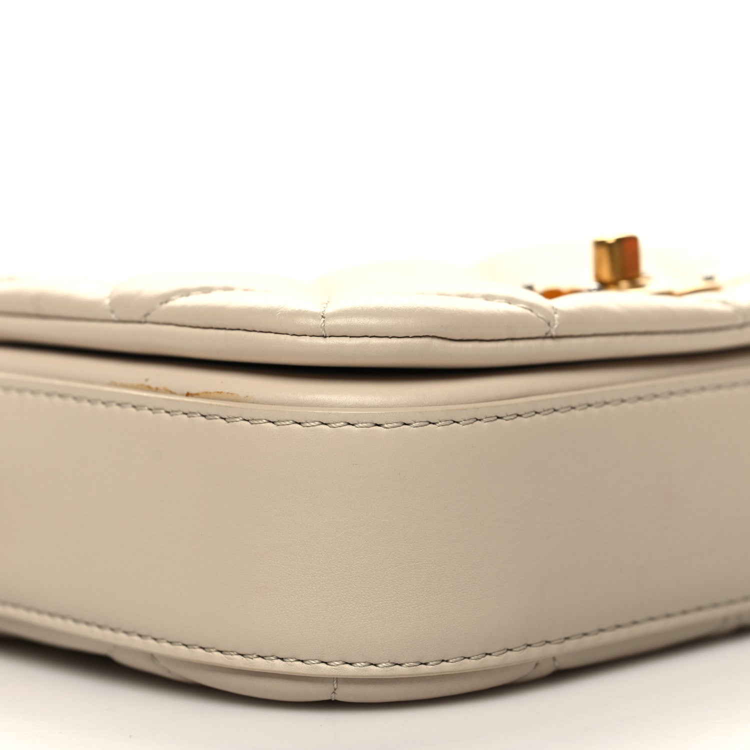 Chanel Calfskin Quilted Mini Nailed CC Flap Bag Beige 9 of 11