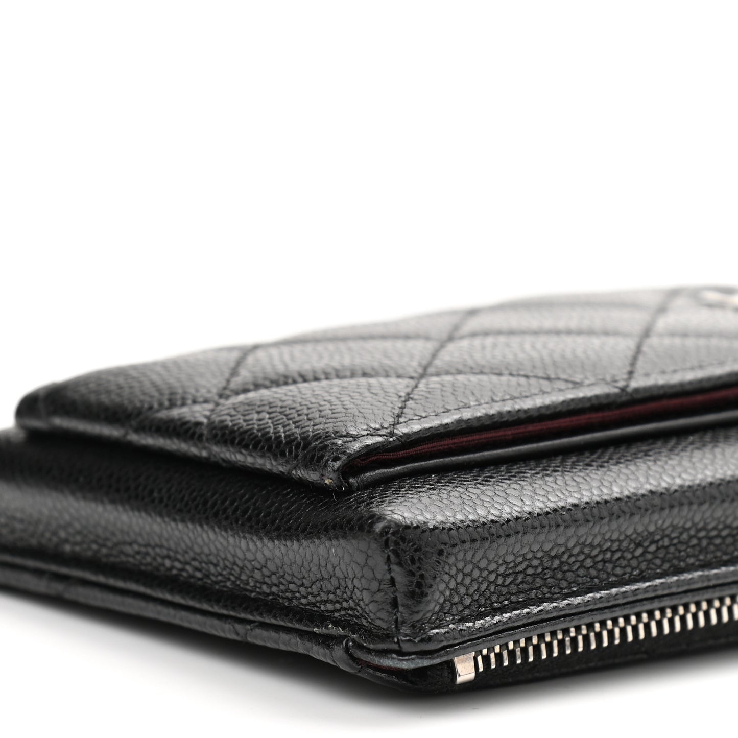 Caviar Quilted CC Phone Holder Black