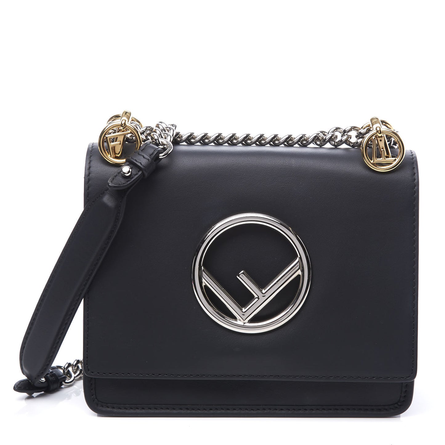 Vitello Century Opaco F is Fendi Small Kan I Shoulder Bag Black