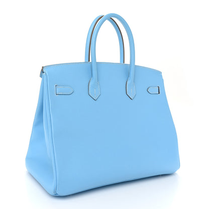 Hermes Epsom Candy Birkin 35 Celeste Mykonos 2 of 11