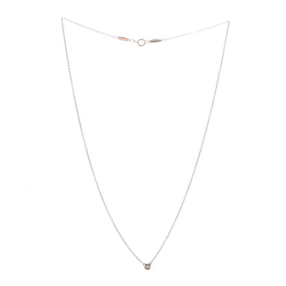 Tiffany 18K Rose Gold Diamond .05ct Elsa Peretti Diamonds by the Yard Pendant Necklace 3 of 9