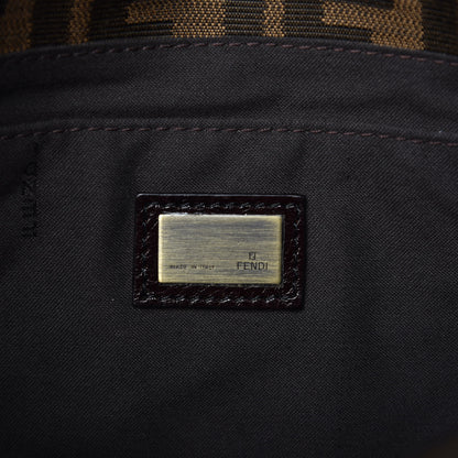 Fendi Zucca Calfskin Shoulder Bag Tobacco 8 of 10