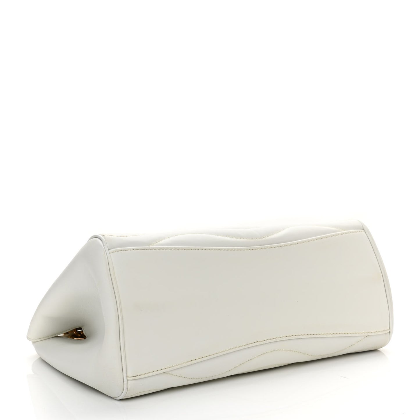 Calfskin New Wave Chain Tote Snow
