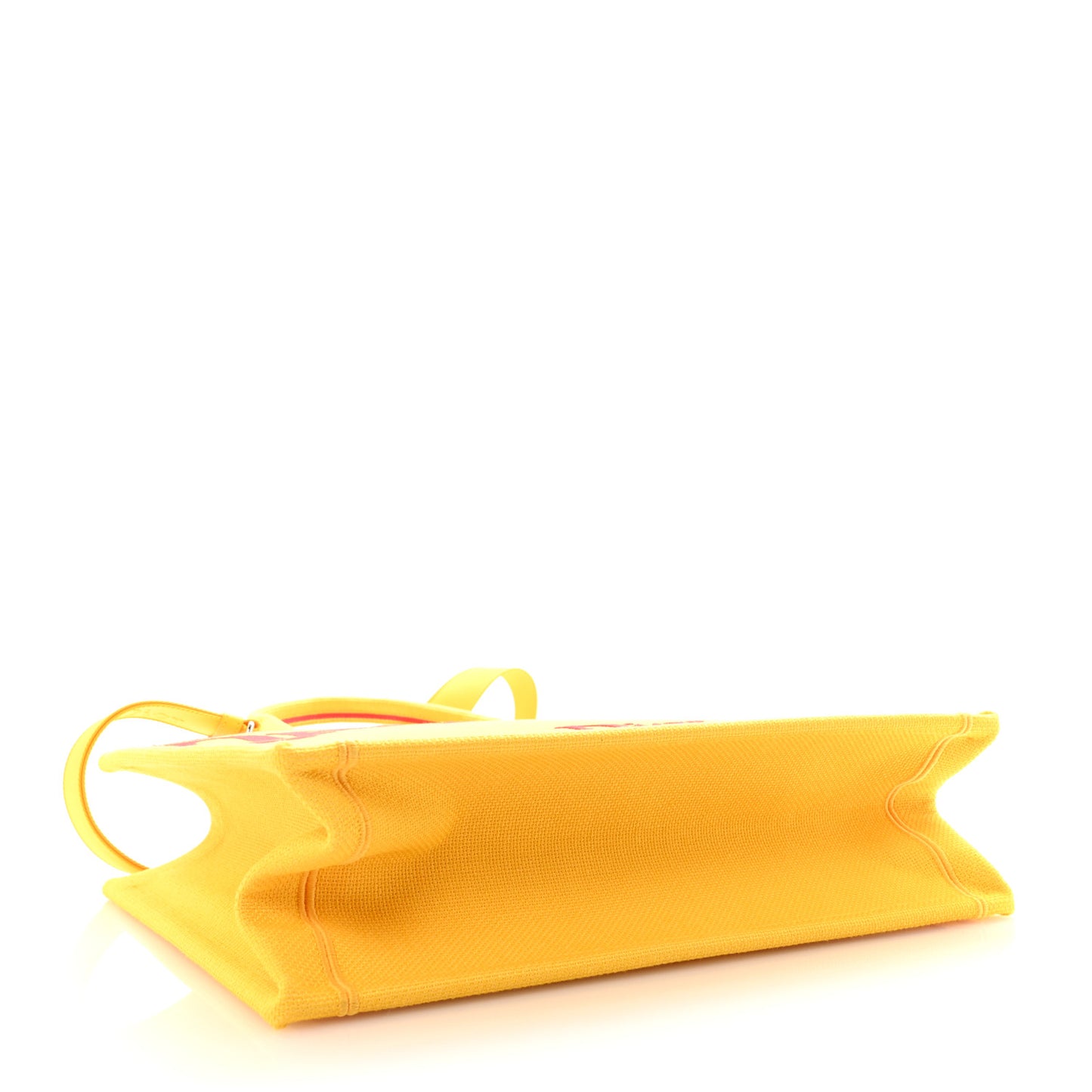 Canvas Embroidered Book Cover Medium Book Tote Yellow Red