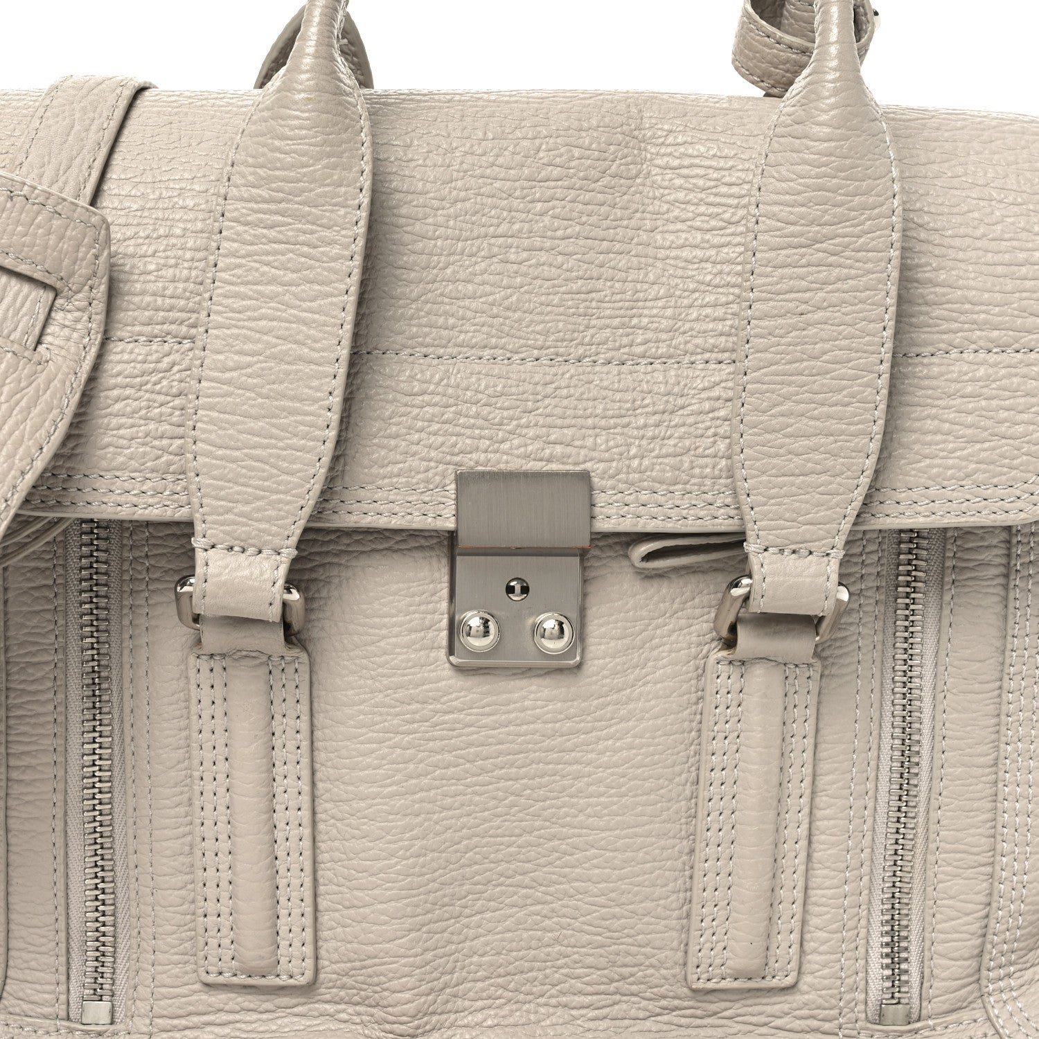 3.1 Phillip Lim Textured Calfskin Medium Pashli Satchel Feather 7 of 10