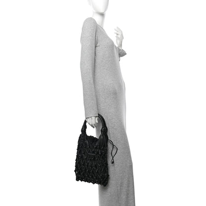 Prada Nylon Calfskin Rete Top Handle Bag Black 2 of 10