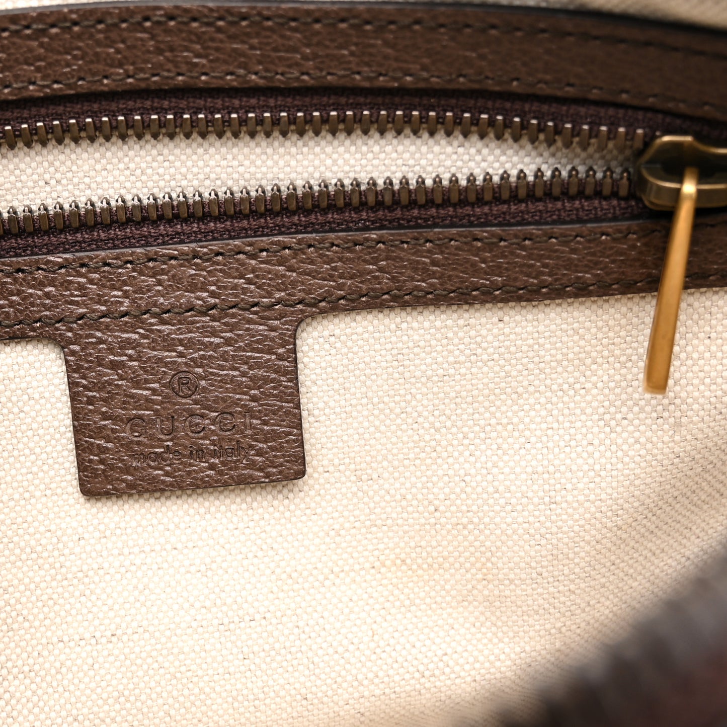 Soft GG Supreme Monogram Medium Ophidia Belt Bag Dark Brown