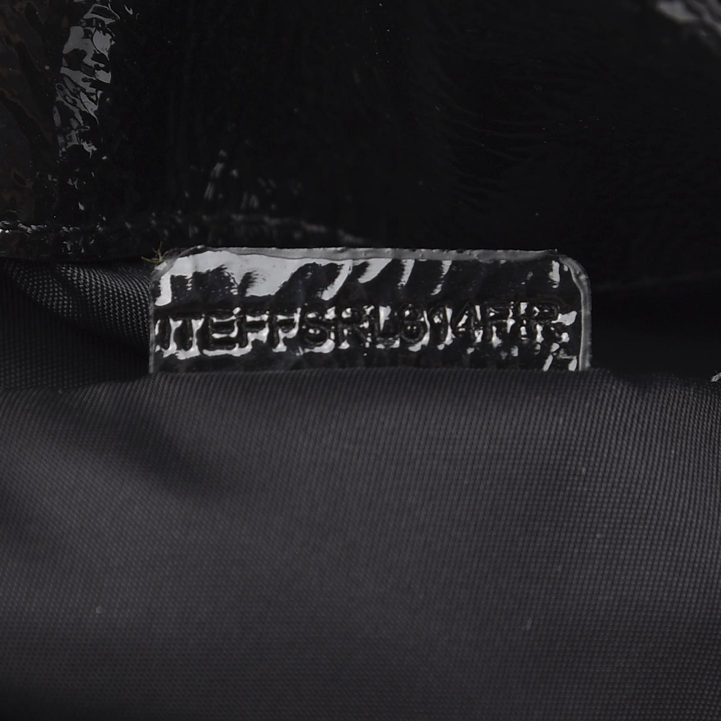 Nylon Beat Check Pleated East West Tote Black