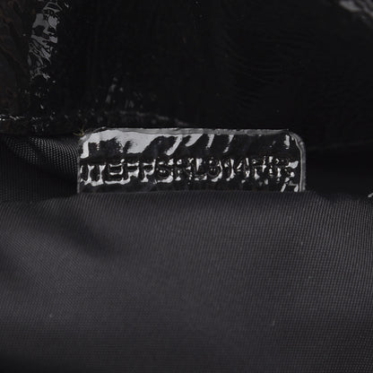 Burberry Nylon Beat Check Pleated East West Tote Black 6 of 9