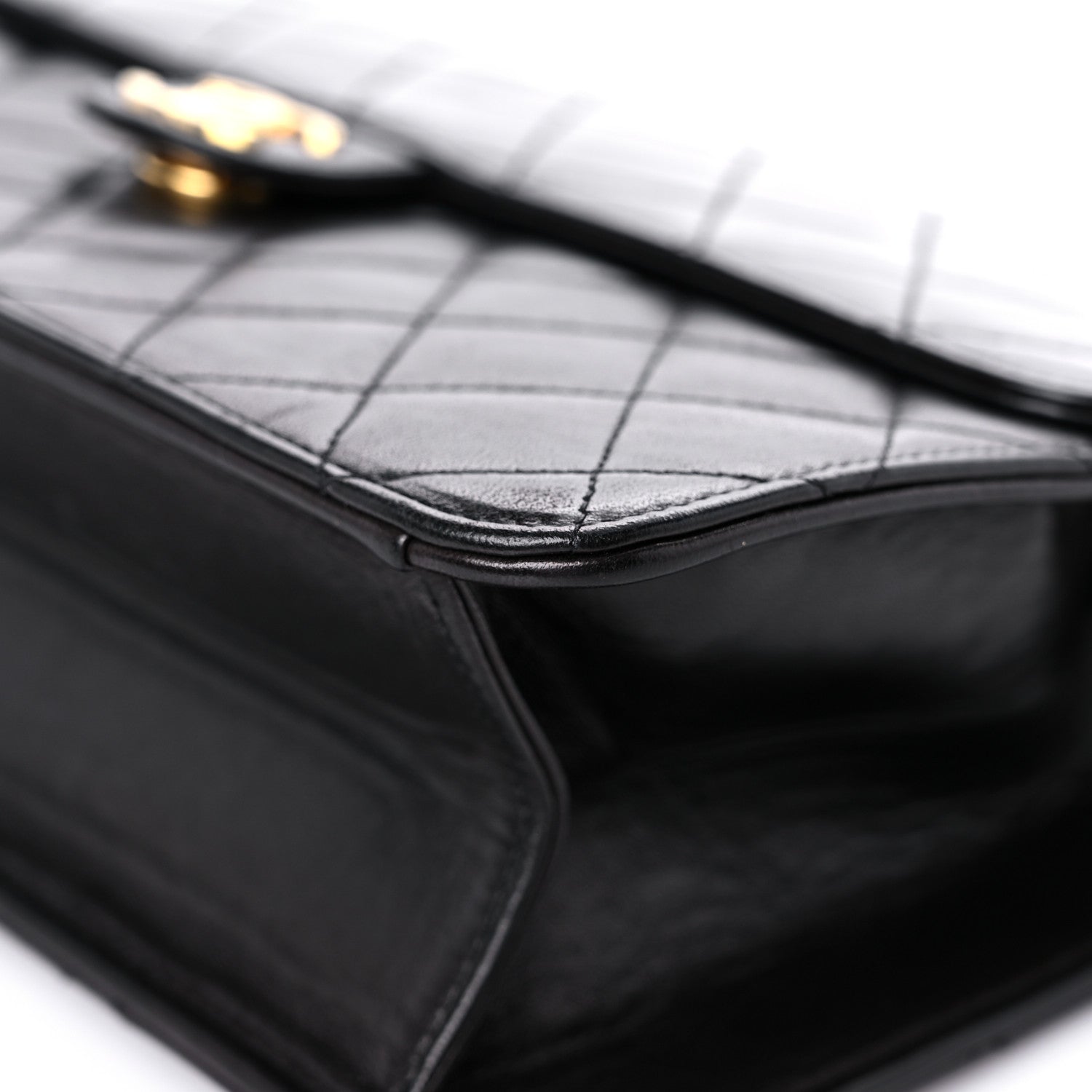 Chanel Lambskin Quilted Medium Single Flap Black 8 of 22
