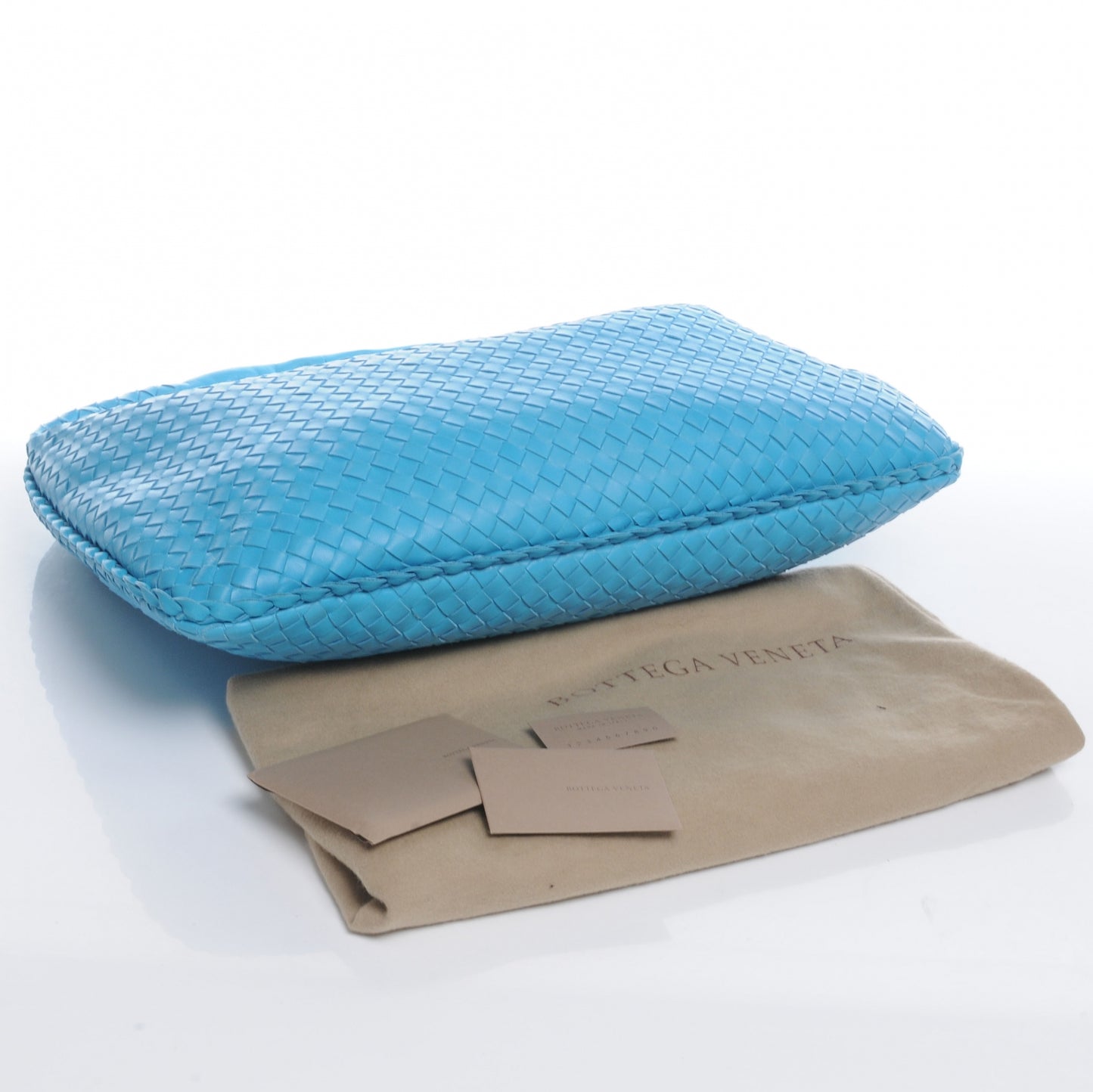 Nappa Intrecciato Large Veneta Hobo Turquoise