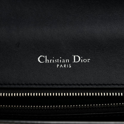 Christian Dior Metallic Patent Micro-Cannage Medium Diorama Flap Bag Silver 6 of 10