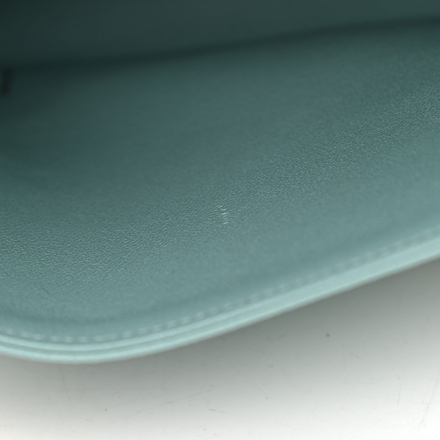 Caviar Quilted Medium Double Flap Light Blue