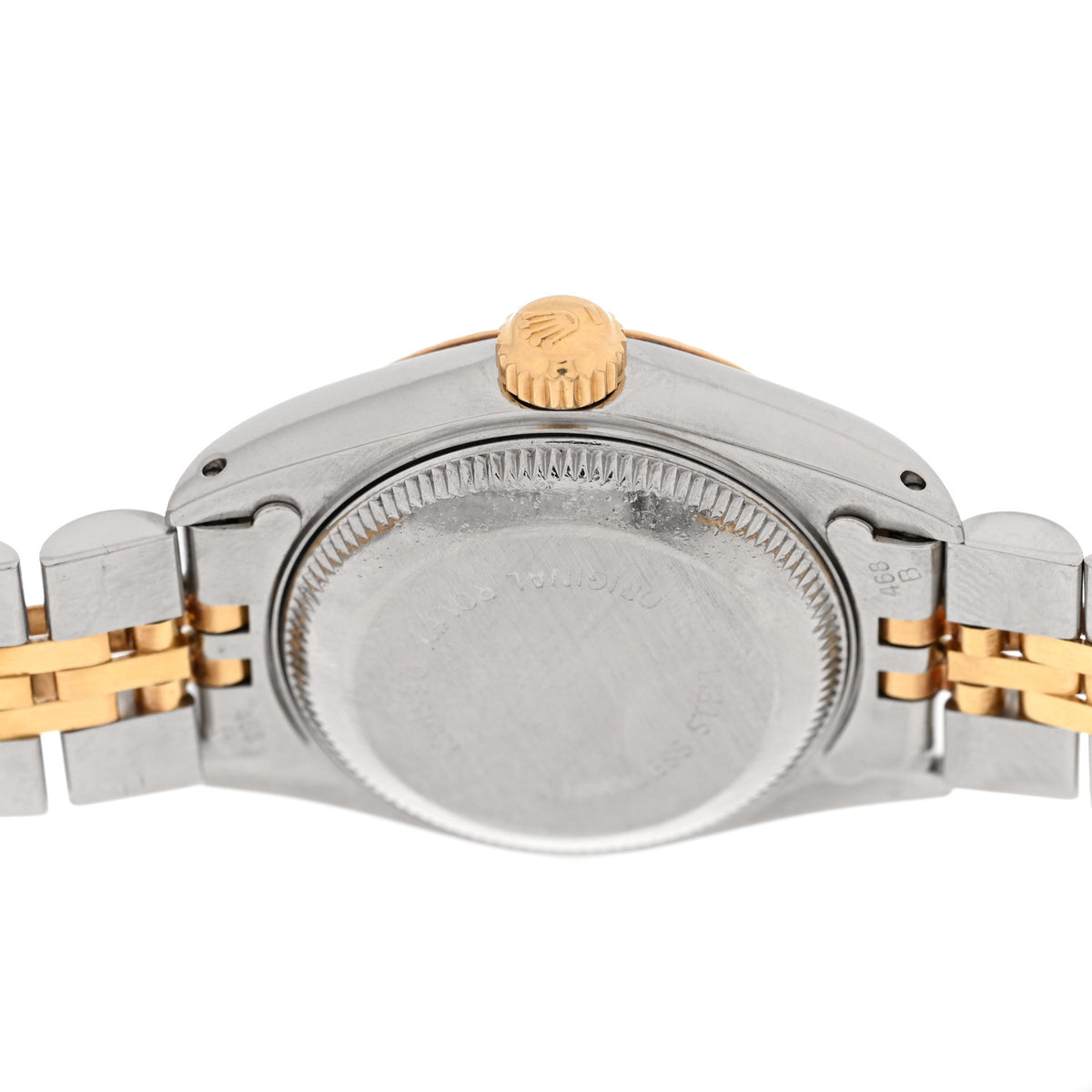 Rolex Stainless Steel 18K Yellow Gold Diamond 26mm Oyster Perpetual Datejust Watch Silver 69173 4 of 5
