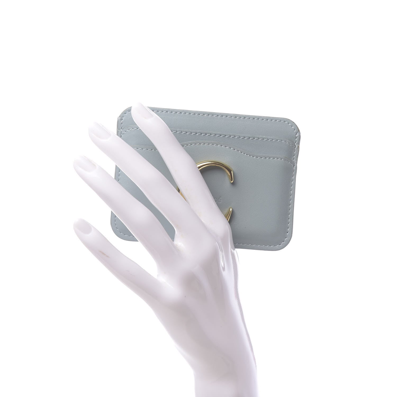 Chloe Calfskin C Card Holder Faded Blue 2 of 8