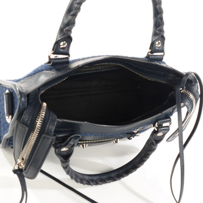 Balenciaga Alpaca Classic Hardware Mini City Bleu Persan 5 of 8