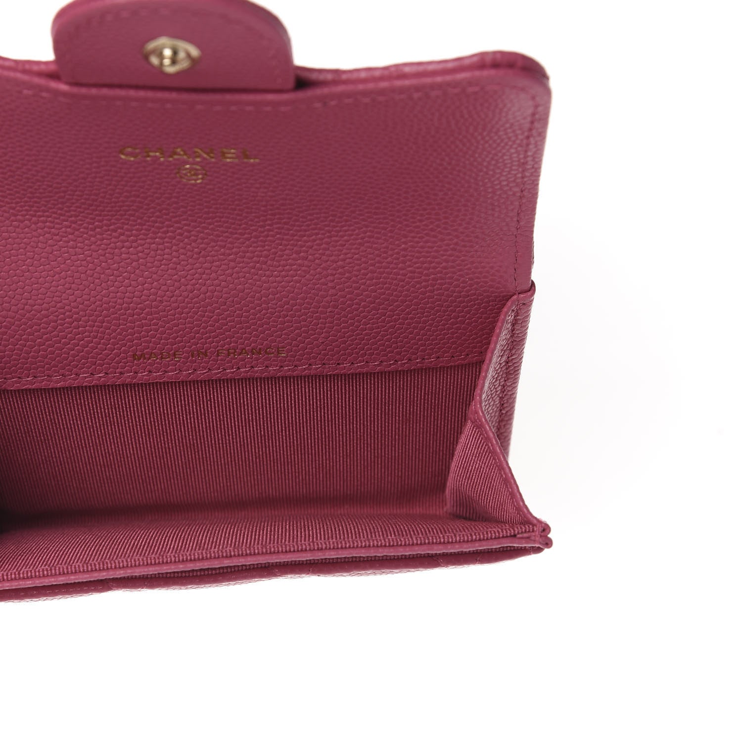 Chanel Caviar Quilted Flap Card Holder Wallet Pink 5 of 8