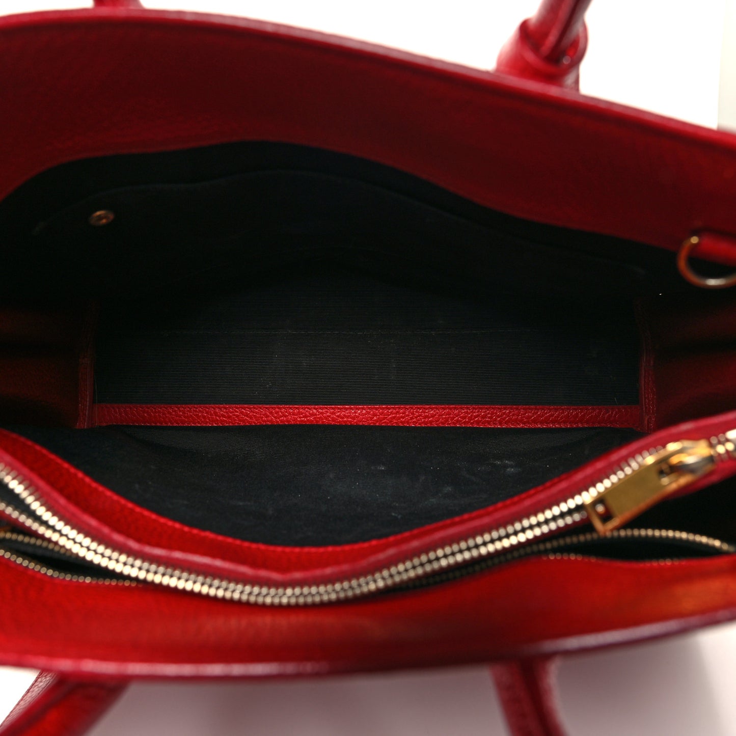 Grained Calfskin Small Sac De Jour Lipstick Red