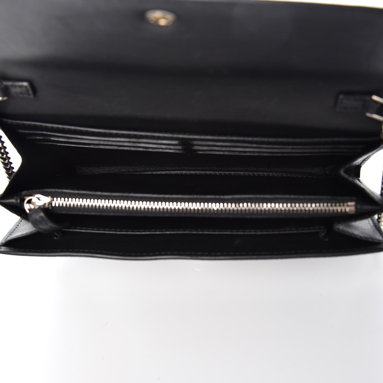 Alexander McQueen Calfskin Skull Wallet on Chain Black 5 of 8