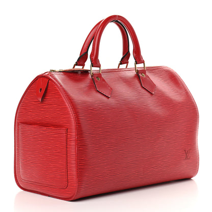 Louis Vuitton Epi Speedy 30 Castillan Red 3 of 10