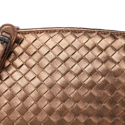 Bottega Veneta Metallic Grosgrain Intrecciato Nodini Crossbody Messenger Copper 10 of 10