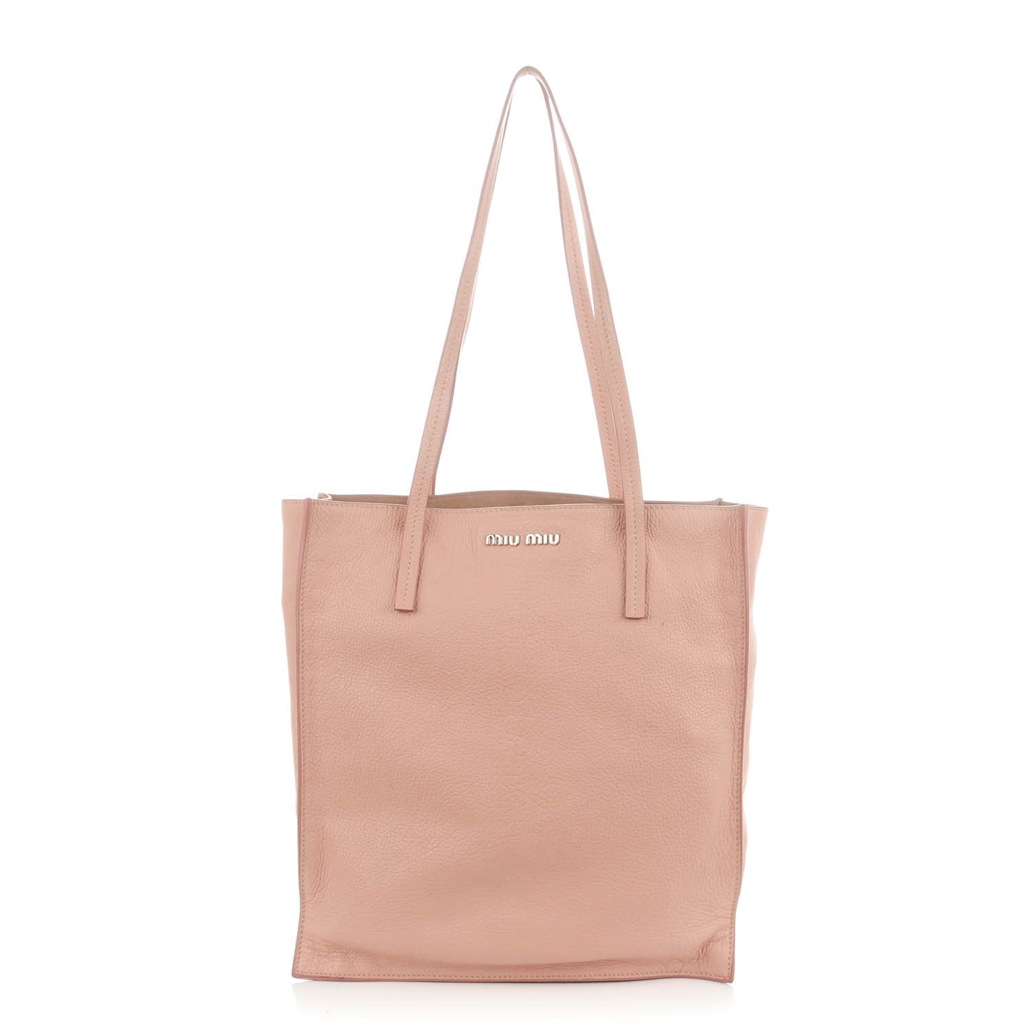 Miu Miu Goatskin Madras Tote Orchidea 1 of 8