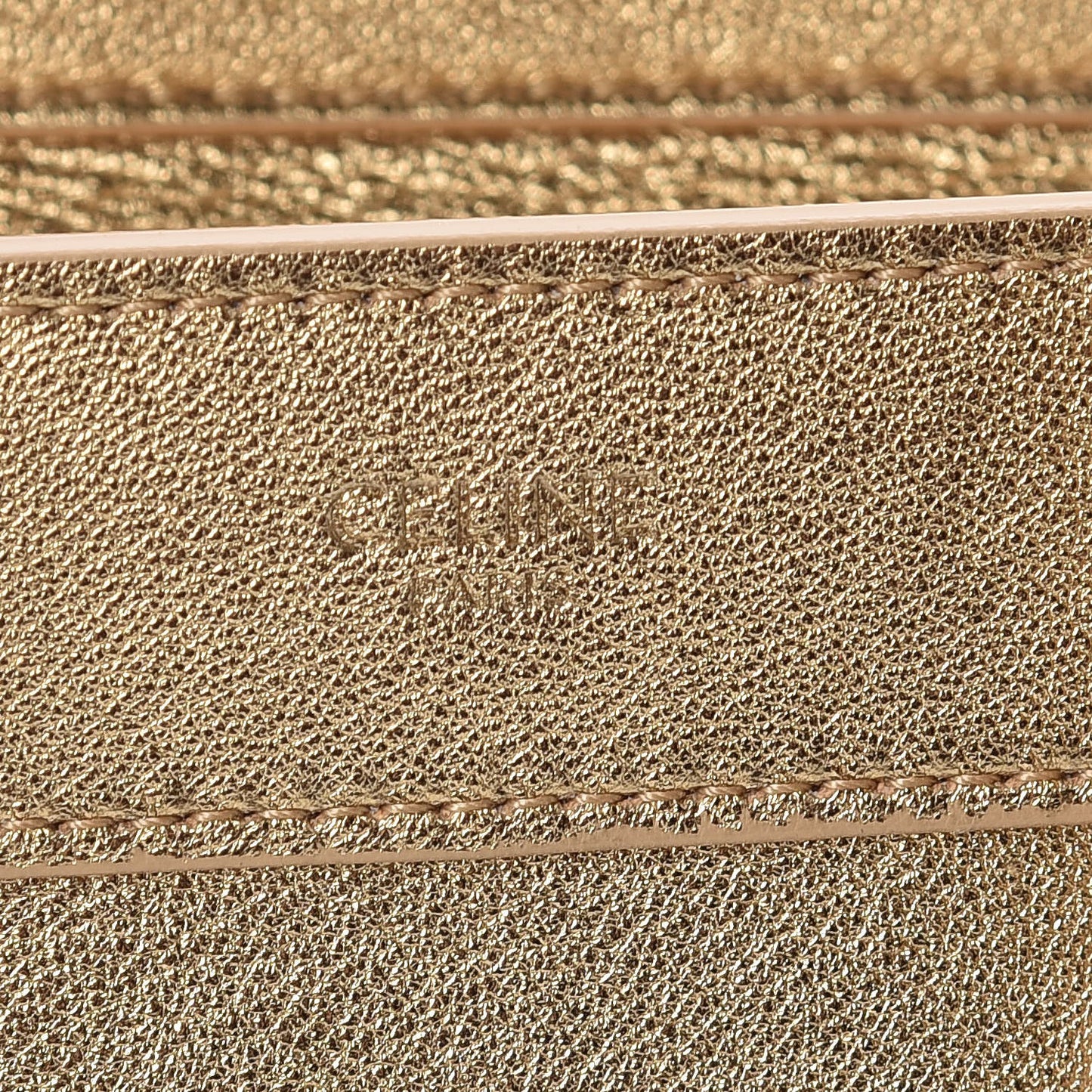 Laminated Lambskin Nano Luggage Gold