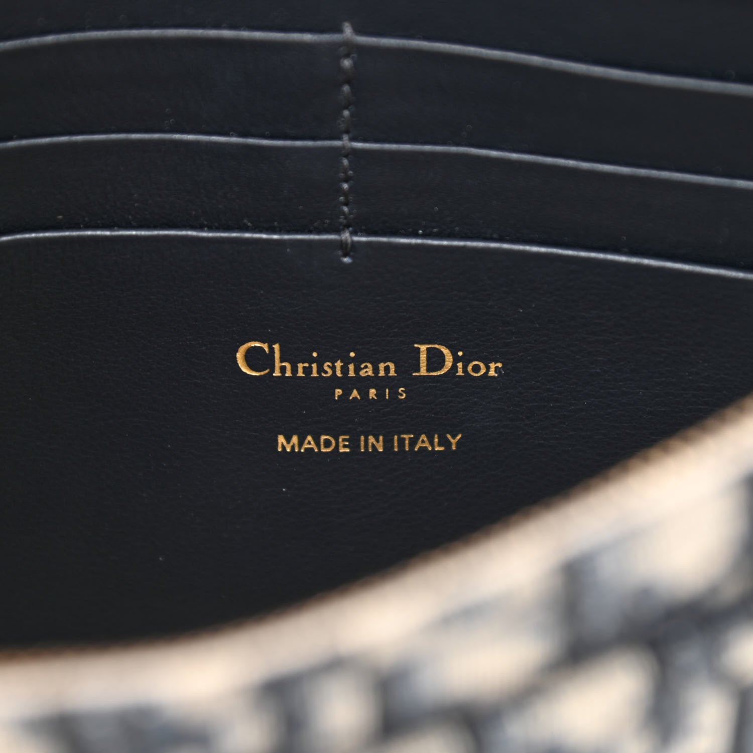 Christian Dior Oblique Saddle Chain Pouch Blue 6 of 10