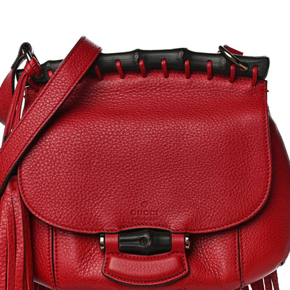 Gucci Calfskin Small Nouveau Fringe Shoulder Bag Flame Red 7 of 10