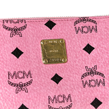 MCM Visetos Zip Around Wallet Pink 5 of 8
