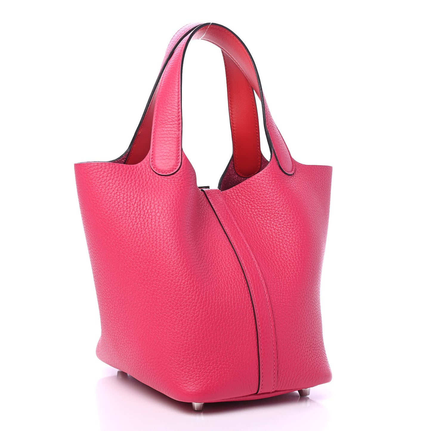 Taurillon Clemence Swift Eclat Picotin Lock 18 PM Rose Mexico Rouge De Coeur