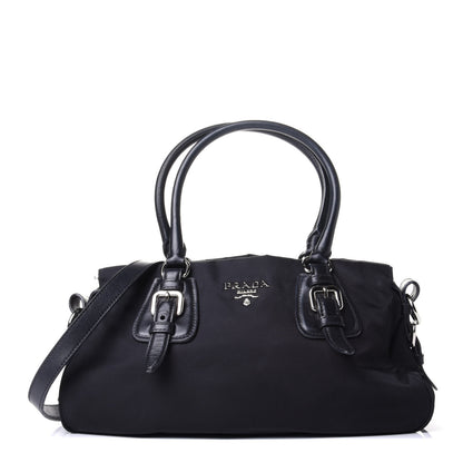 Prada Nylon Tessuto Soft Calf Tote Black 1 of 3