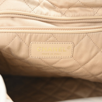 Chanel Shiny Calfskin Quilted Chanel 22 Backpack White 6 of 10