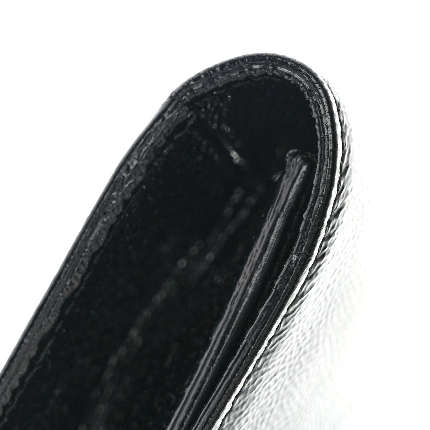 Saint Laurent Textured Patent Monogram Large Belle De Jour Clutch Black 11 of 11