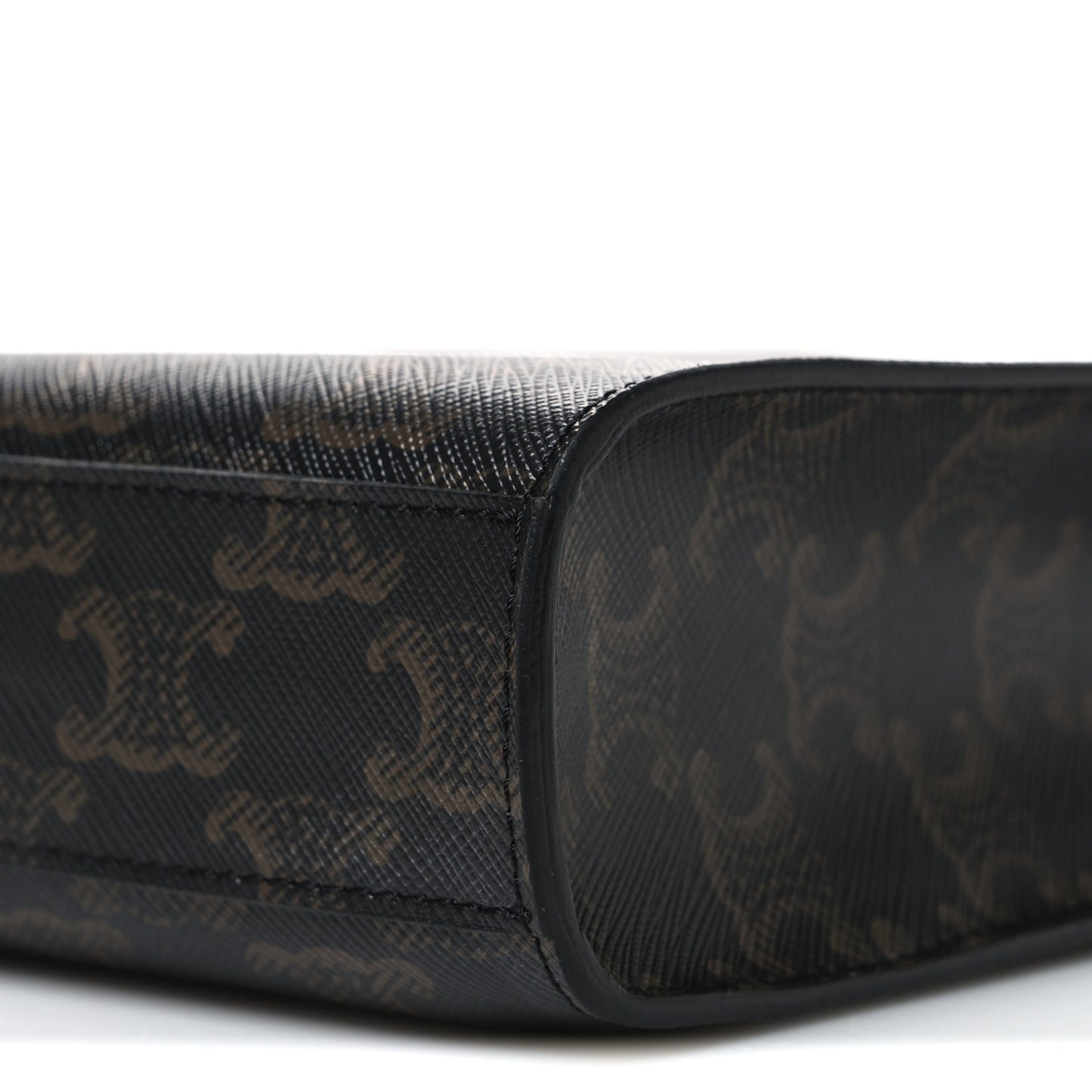 Triomphe Canvas Calfskin Mini Vertical Cabas Tan
