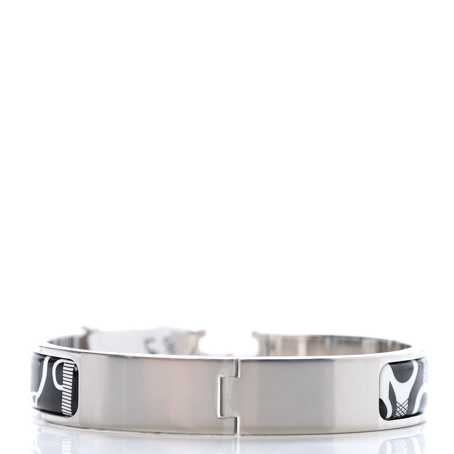 Enamel Printed Panoplie Equestre Narrow Clic Clac H Bracelet GM Positif Negatif