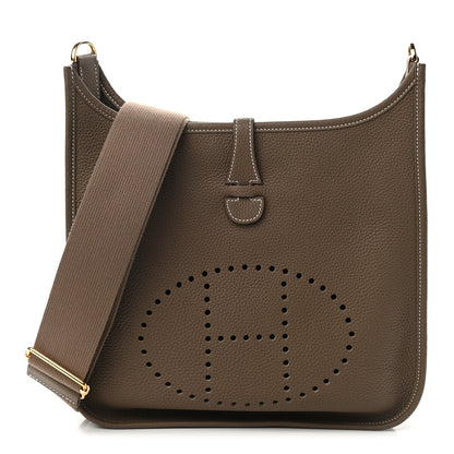 Hermes Taurillon Clemence Evelyne III PM Etoupe 1 of 8