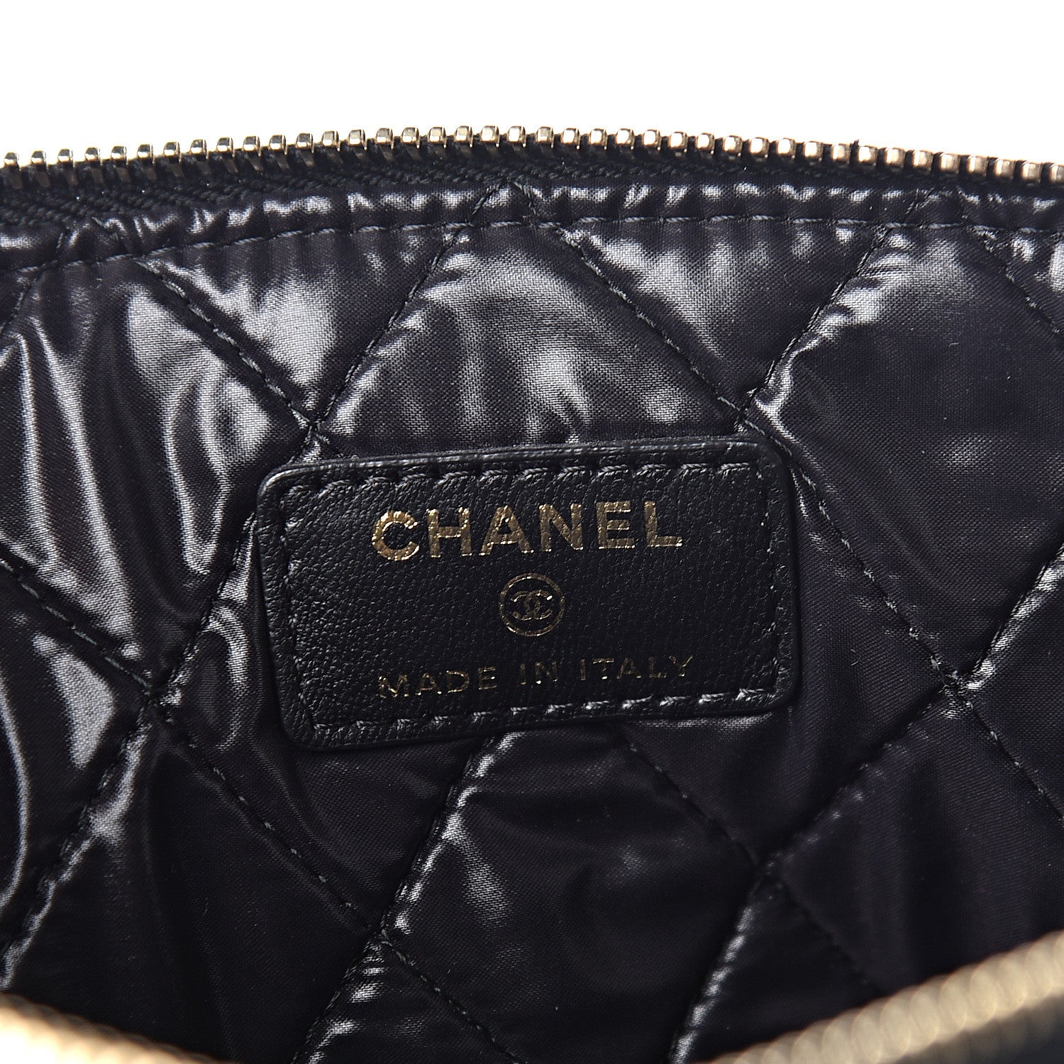 Chanel Lambskin Quilted Medium Casino Beauty CC Cosmetic Case Black 6 of 7