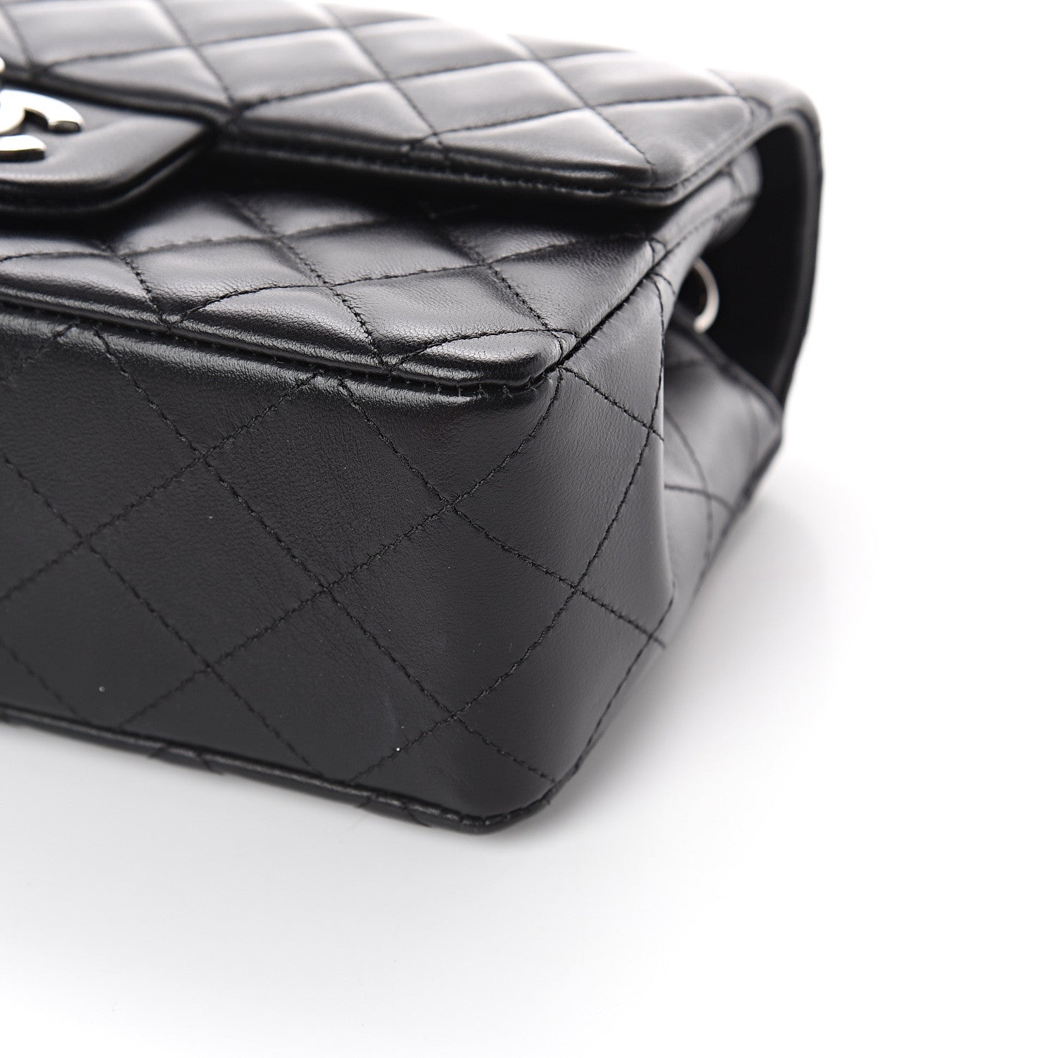 Chanel Lambskin Quilted Mini Rectangular Flap Black 8 of 8