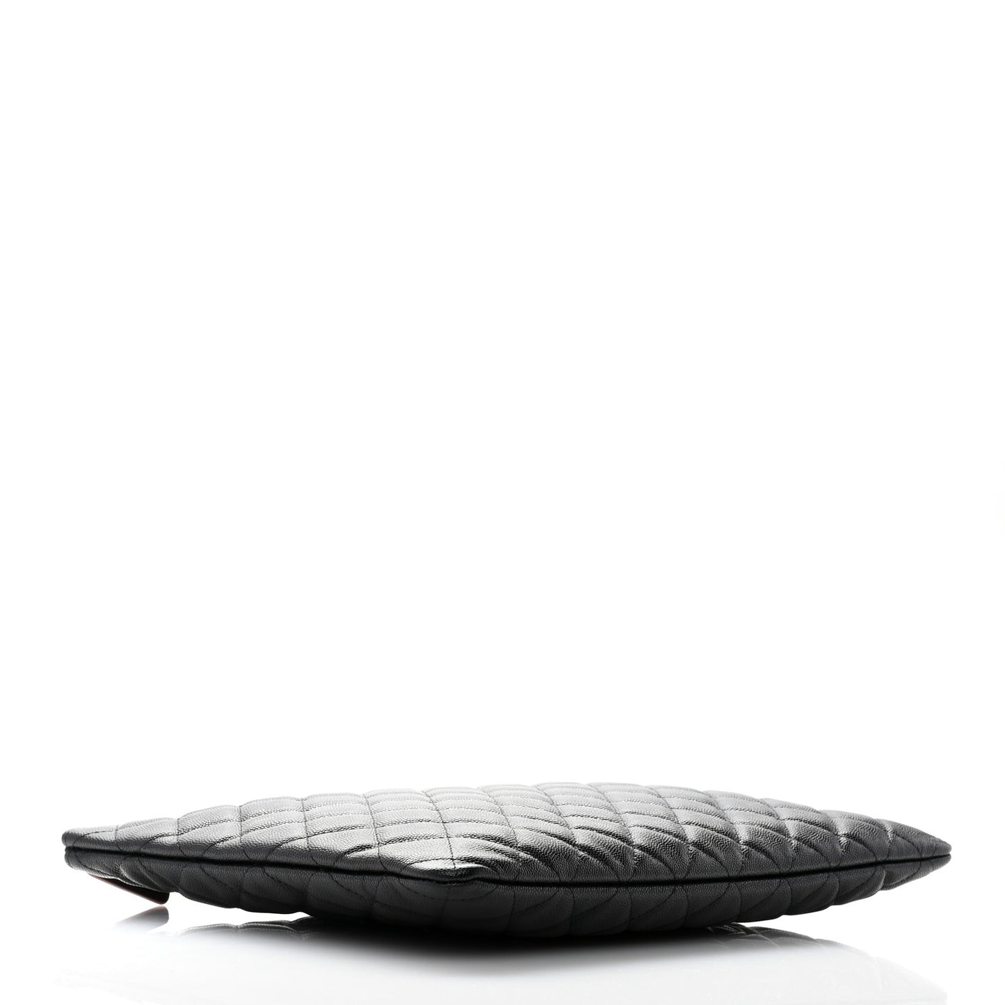 Caviar Quilted Large Cosmetic Case Black