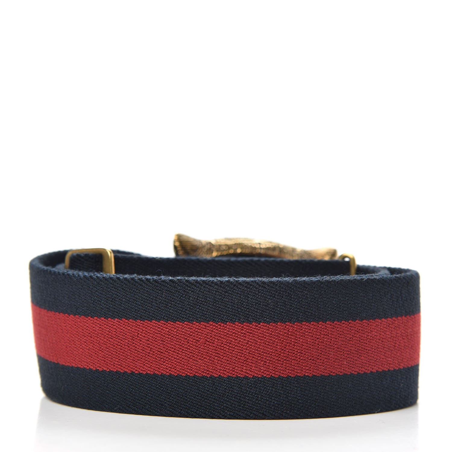 Gucci Web Feline Buckle Belt 75 30 Blue Red 3 of 4