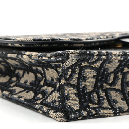 Christian Dior Oblique Saddle Chain Pouch Blue 8 of 10